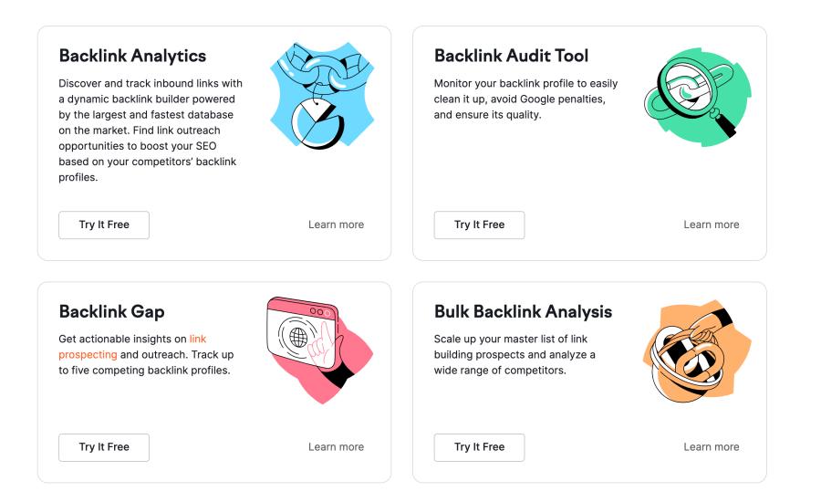 Semrush backlink analysis